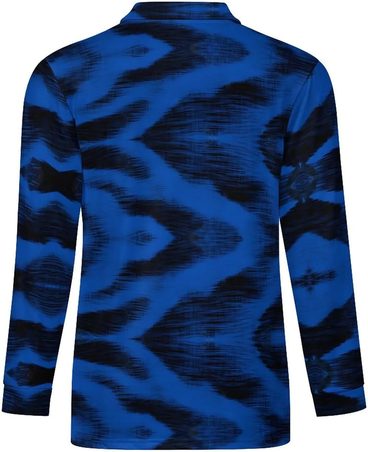 El Salvador Flag Mens Long Sleeve Classic Polo- Shirts Casual Polo- Shirts Office Work Shirts for Men