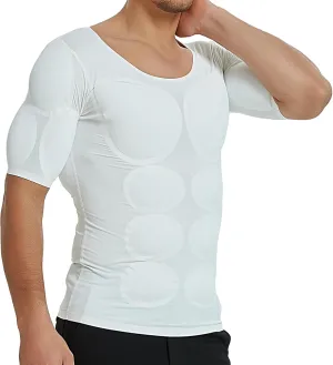 Fake Muscle Shirt Men, Invisible Padded Chest Undershirts, Enhancers Strong Shoulder T-Shirt, Breathable