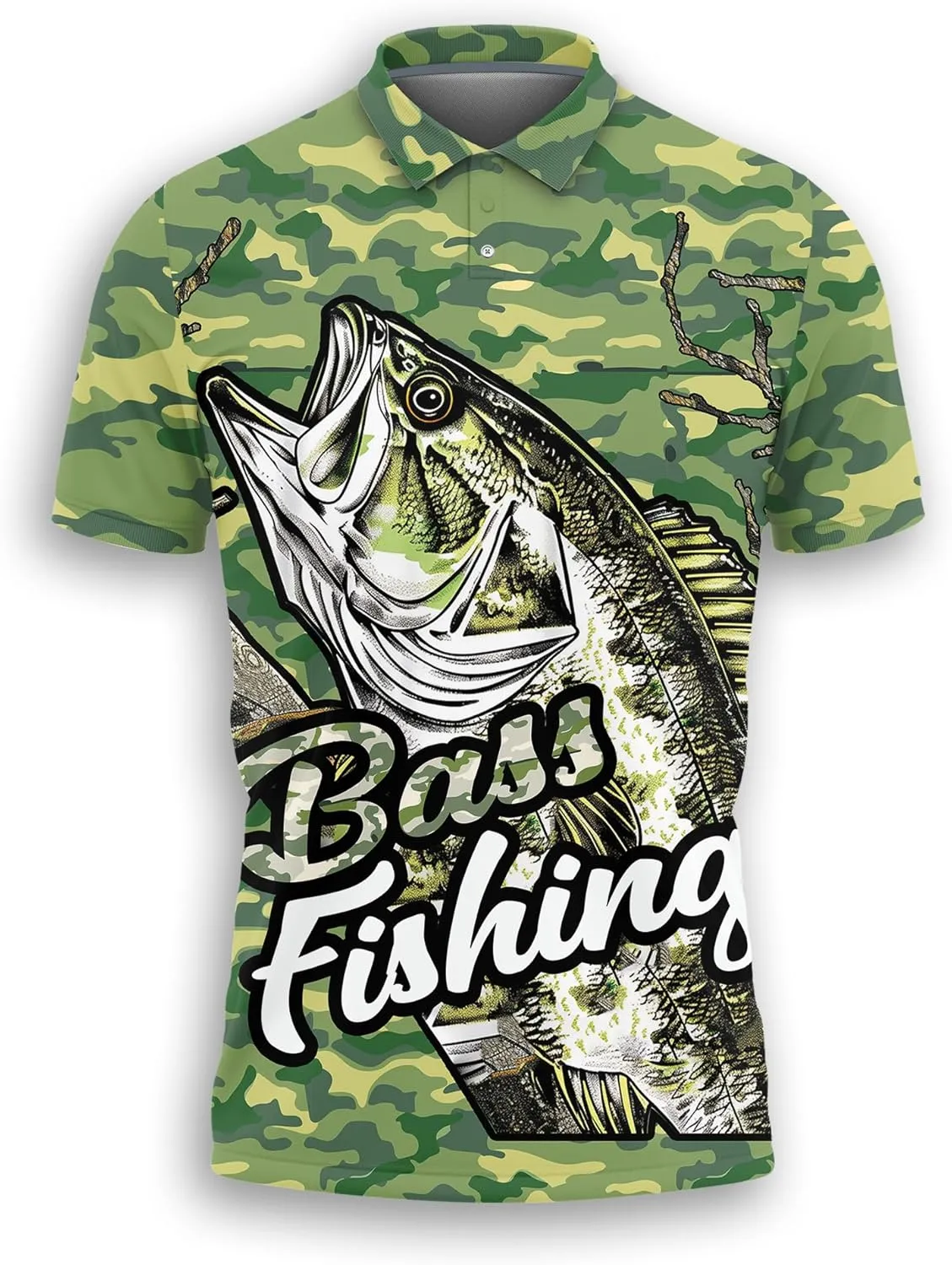 Fishing Lover Polo Shirts for Men- Golf Moisture Wicking Dry Fit Short Sleeve Polo Shirts S22