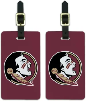 Florida State University Logo Luggage ID Tags Suitcase Carry-On Cards - Set of 2