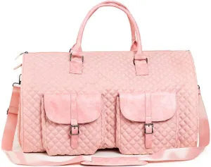 Folding Travel Garment Bags for Hanging Clothes and Suit Case (B Pink)