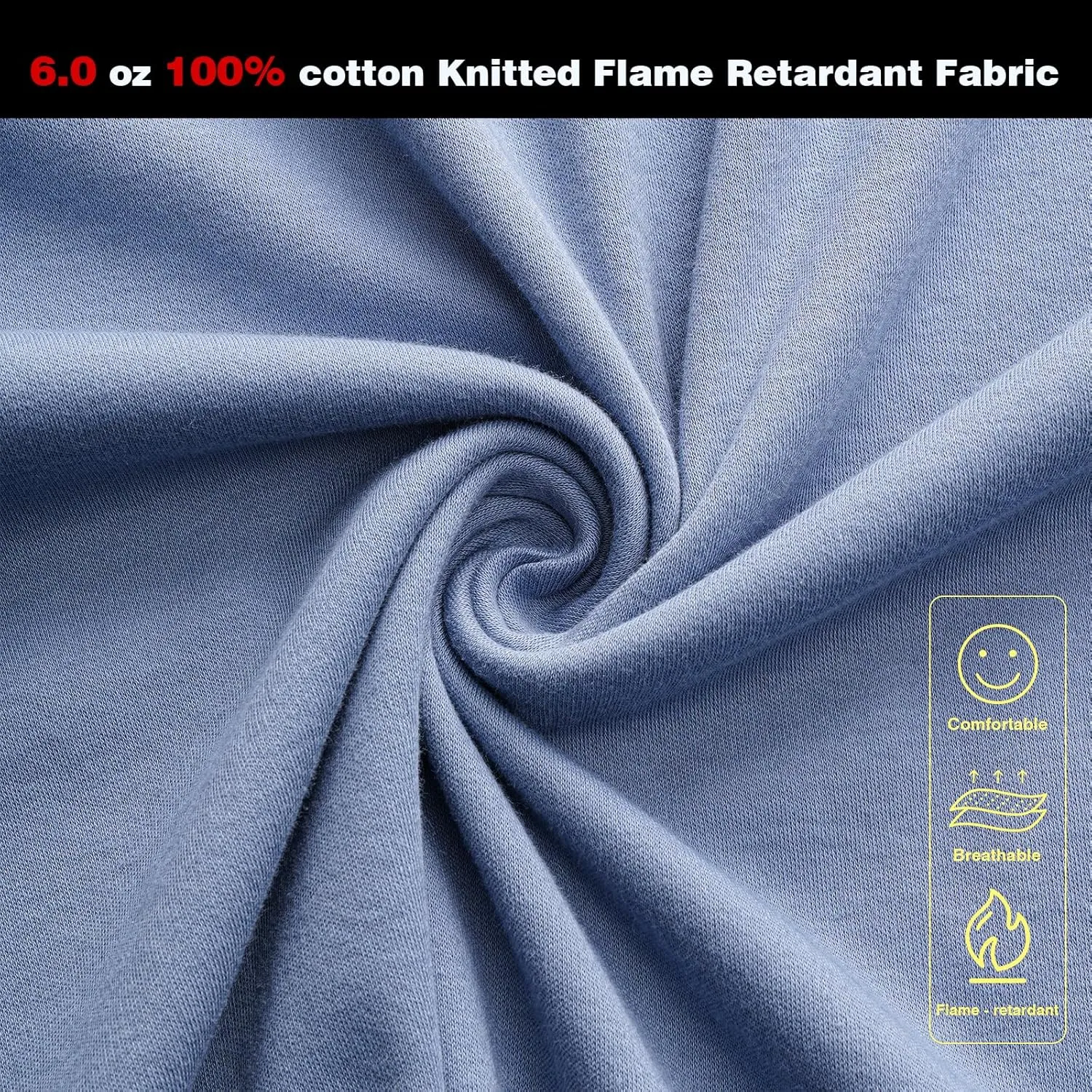 FR Shirt 6 oz 100% Cotton Hi Vis Flame Resistant Shirts for Men,Welding Shirt CAT2 Long-Sleeved Shirts