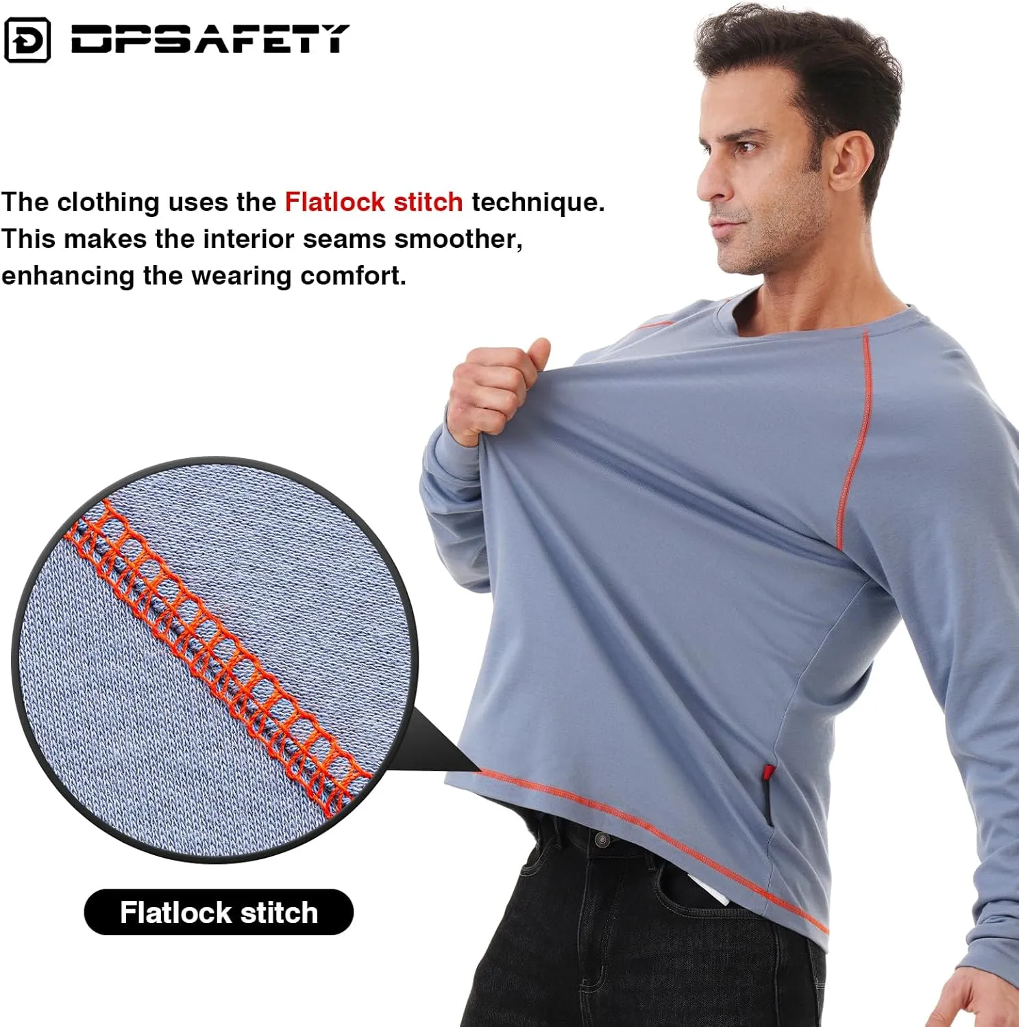 FR Shirt 6 oz 100% Cotton Hi Vis Flame Resistant Shirts for Men,Welding Shirt CAT2 Long-Sleeved Shirts