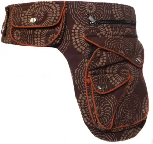 Gheri Cotton Popper Waist Bag Pocket Fanny Pack Travel Pouch