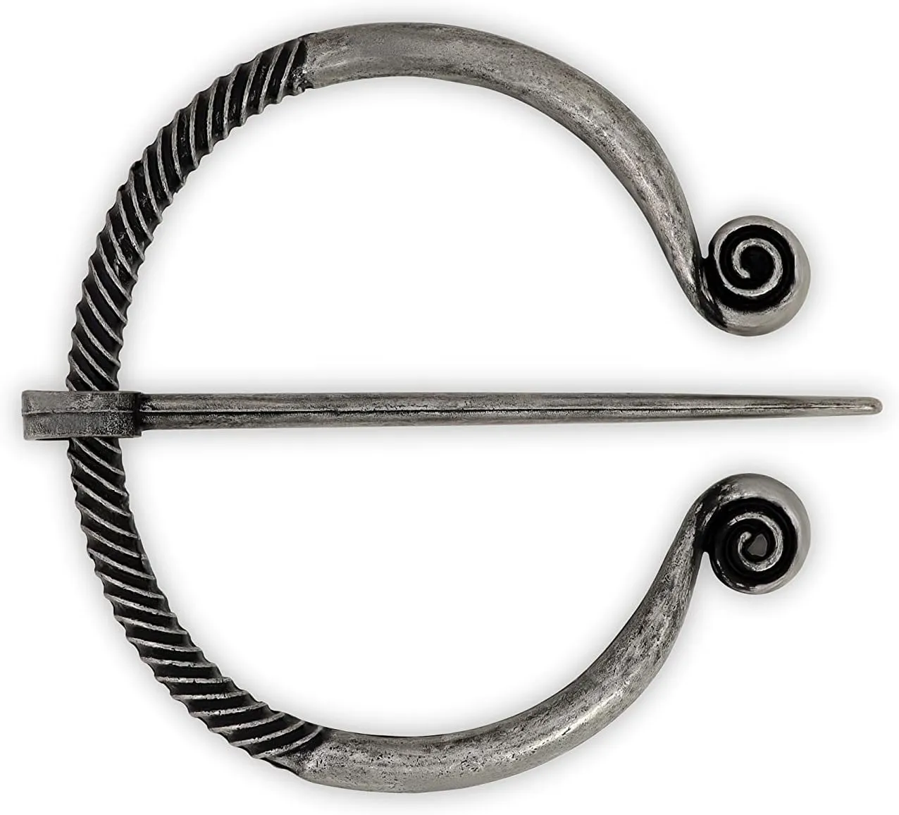 HAQUIL Viking Brooch Pin Clasp Scarf Brooch Clothes Cloak Pin Celtic Shawl Jewelry for Women Girls Penannular Brooch