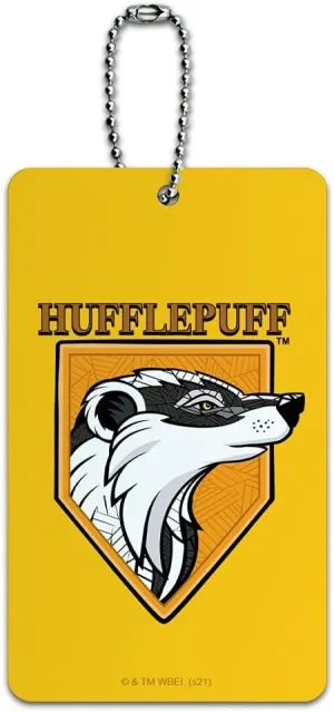 Harry Potter Hufflepuff Stain Glass Luggage Card Suitcase Carry-On ID Tag