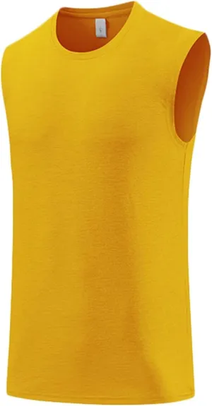 HNVAVQ Men's Gym Tank Tops Sleeveless Workout T-Shirts Quick Dry Athletic Shirts Running Vest
