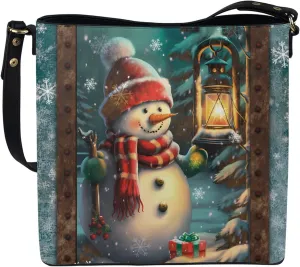 Hobo Bags for Women Fall Maple Leaves Leather Handbags Designer Shoulder Bucket Crossbody Purse