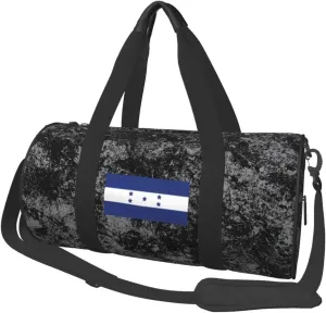 Honduras Flag Convertible Garment Bag with Shoulder Strap, Carry on Garment Duffel Bag for Men Women - Rolling Foldable for Travel Luggage Bags (Black)