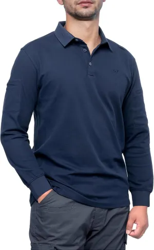 IDOGEAR Men's Shirts Long Sleeve Golf Shirt Quick Dry Collar Shirts Tactical Casual Work Fish Outdoor Clothing