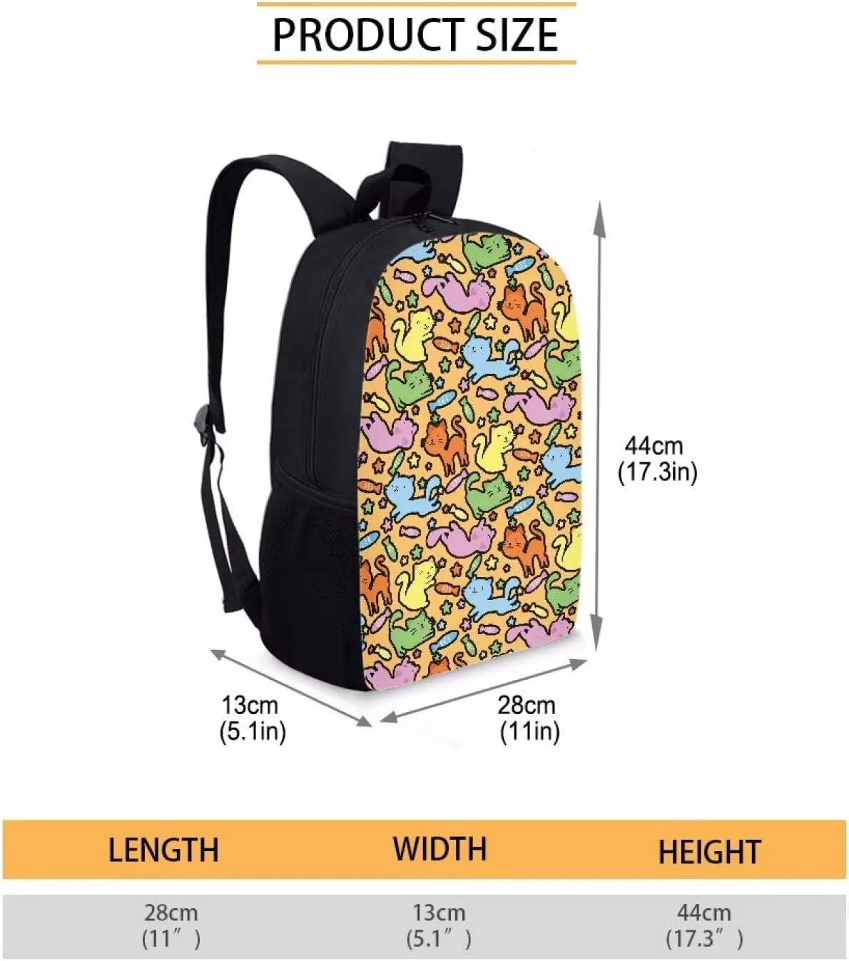 JHQFWMFJ Cat Backpacks for Girls Set De Mochila Y Lonchera Para Nias Cute Pencil Case for School Backpack for Kids 8-12 Insulated Lunch Bag for Kids