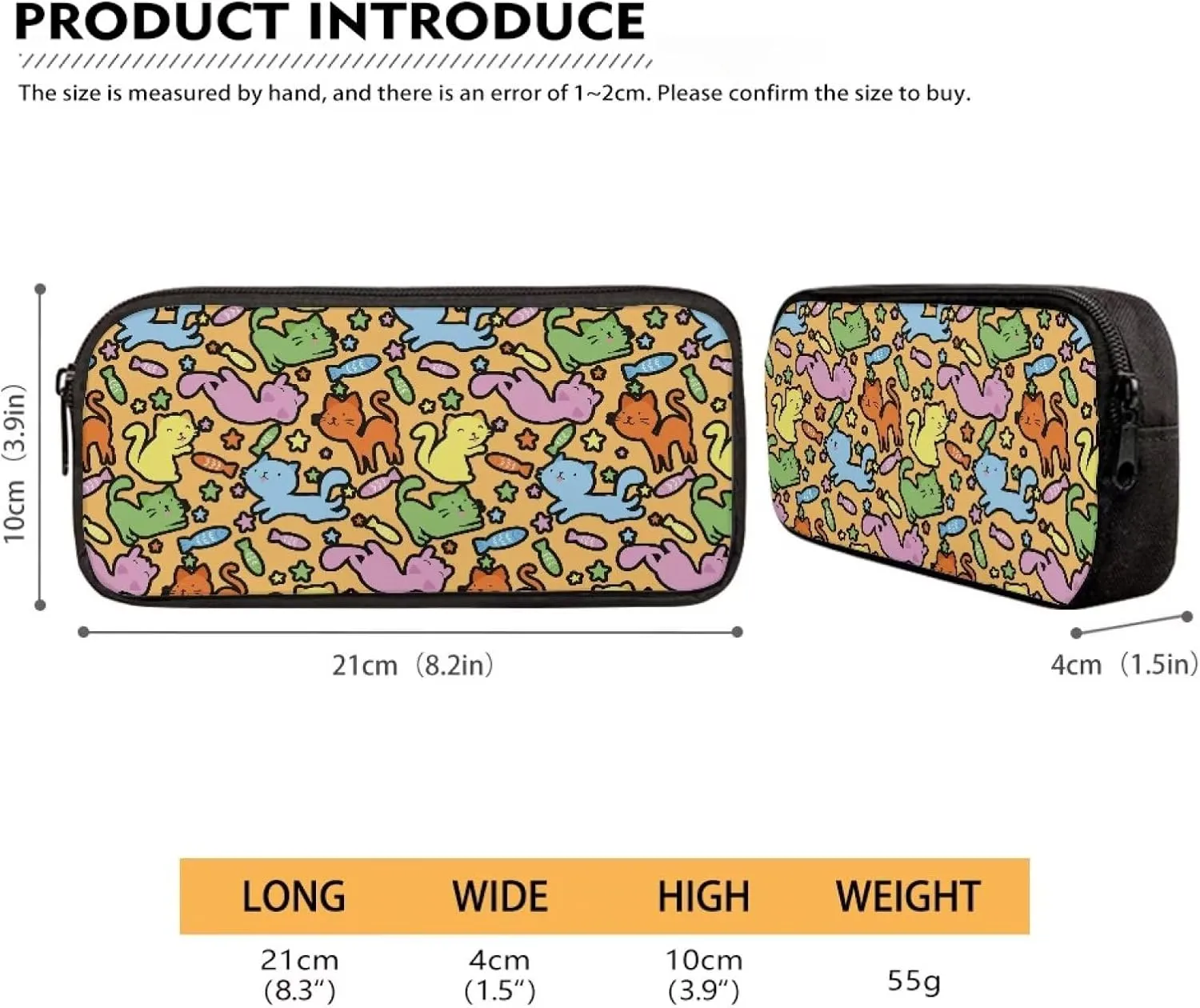 JHQFWMFJ Cat Backpacks for Girls Set De Mochila Y Lonchera Para Nias Cute Pencil Case for School Backpack for Kids 8-12 Insulated Lunch Bag for Kids