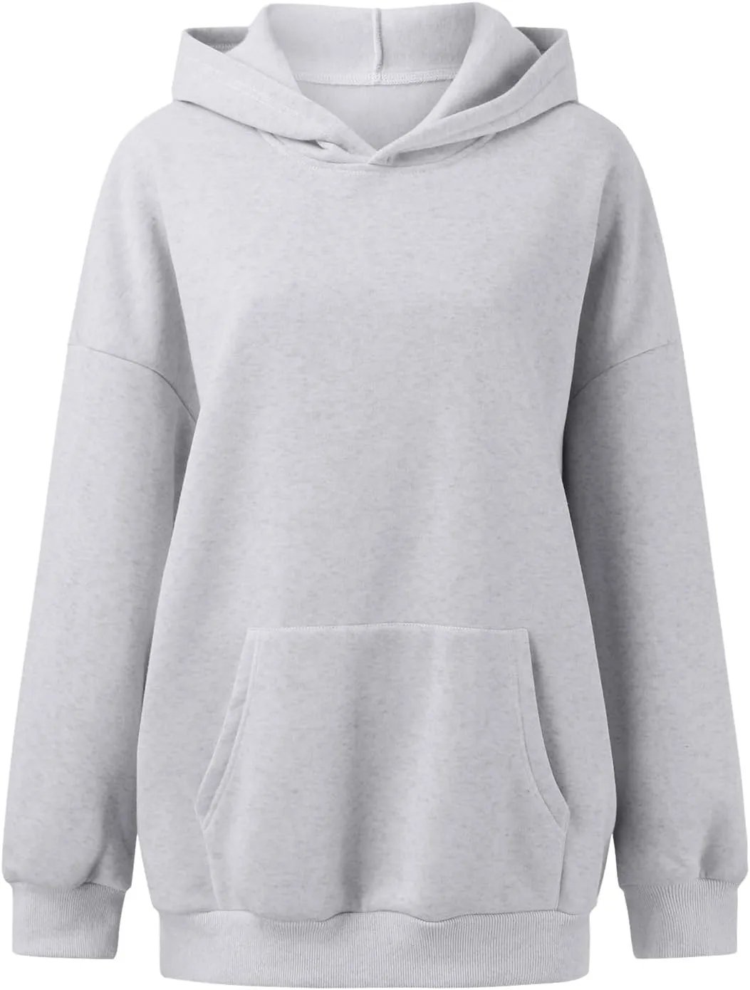 JiXiang Hoodies for Women Oversized Pullover Artificial Long Sleeve Short Velvet Sweaters Sweatshirts Clothes with Pockets
