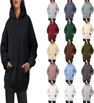 JiXiang Hoodies for Women Oversized Pullover Artificial Long Sleeve Short Velvet Sweaters Sweatshirts Clothes with Pockets