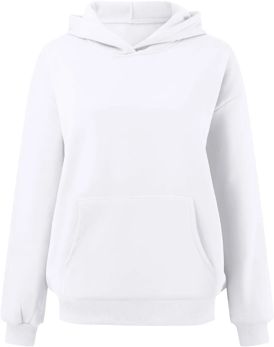 JiXiang Hoodies for Women Oversized Pullover Artificial Long Sleeve Short Velvet Sweaters Sweatshirts Clothes with Pockets