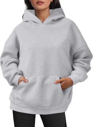 JiXiang Hoodies for Women Oversized Pullover Artificial Long Sleeve Short Velvet Sweaters Sweatshirts Clothes with Pockets