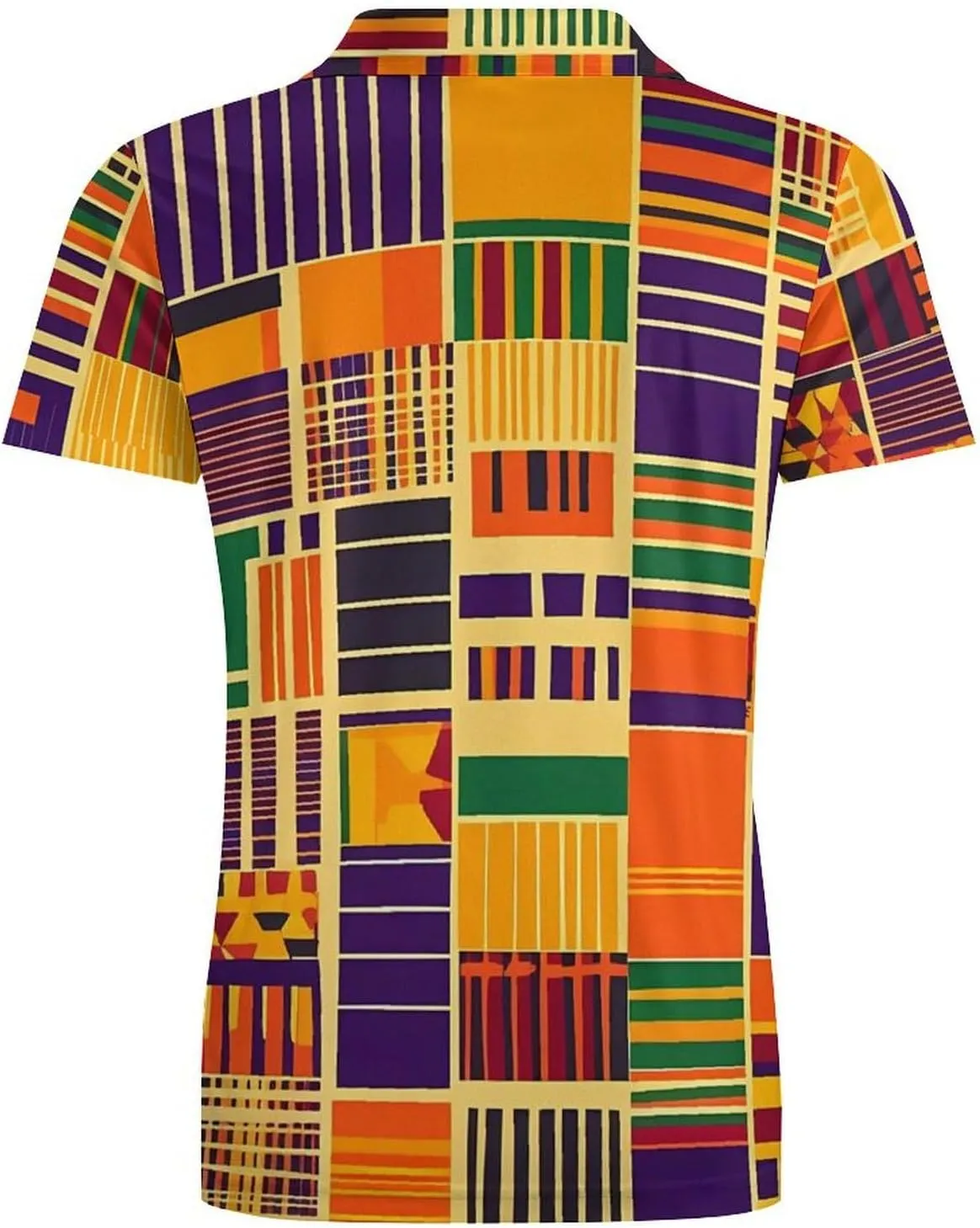 Kente Cloth Pattern Men's Polo-Shirt Regular-Fit Short Sleeve Sports Quick Dry Golf Tennis T-Shirt