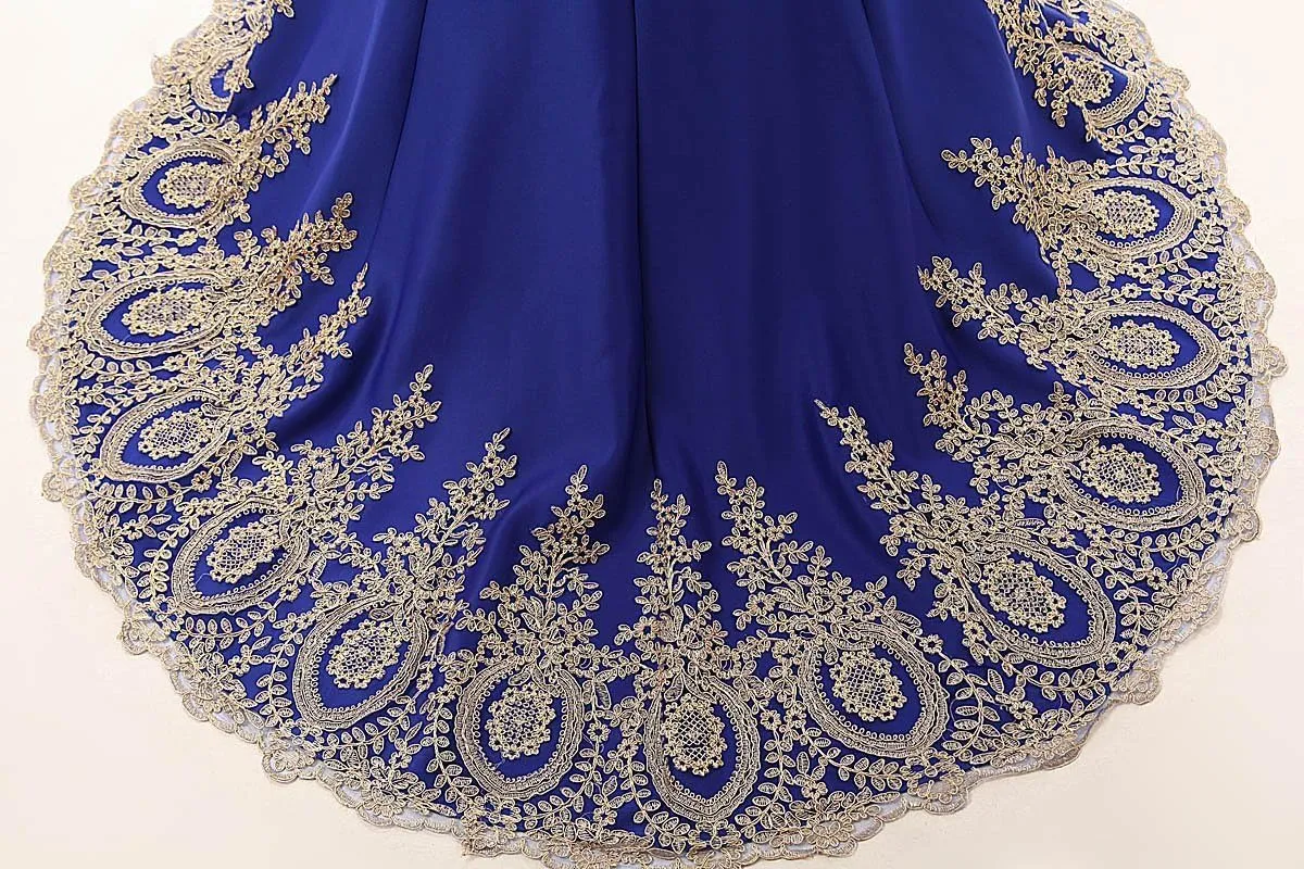 Kivary Women's Gold Lace Sexy Mermaid Sheer Formal Corset Prom Evening Dresses