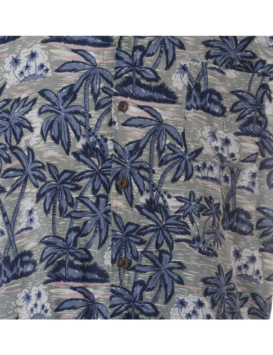 Label Harvey Roll Sleeve Hawaiian Shirt