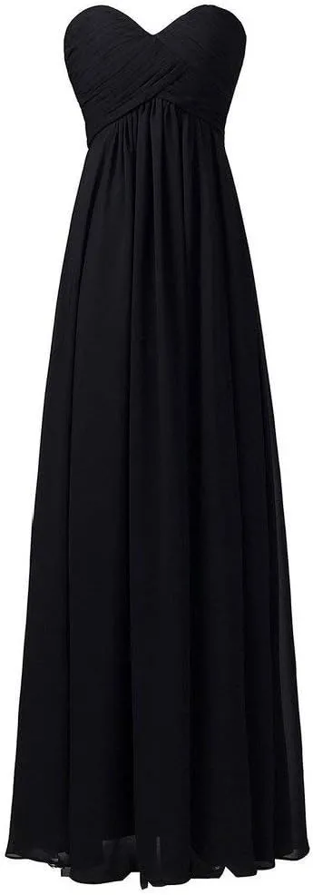 Lemai Sweetheart Pleats Long A Line Corset Formal Women Prom Bridesmaid Dresses