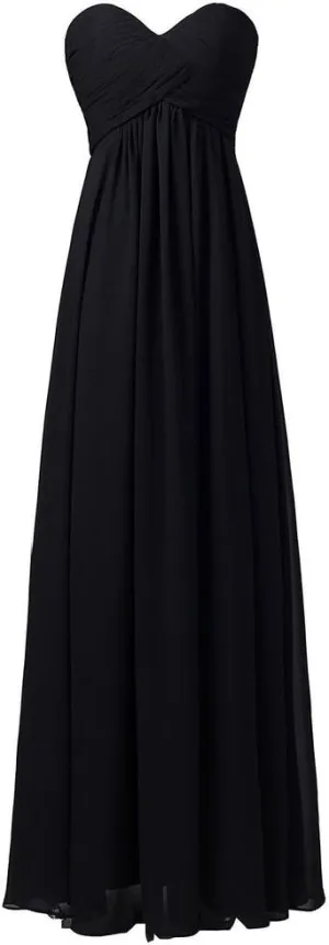 Lemai Sweetheart Pleats Long A Line Corset Formal Women Prom Bridesmaid Dresses