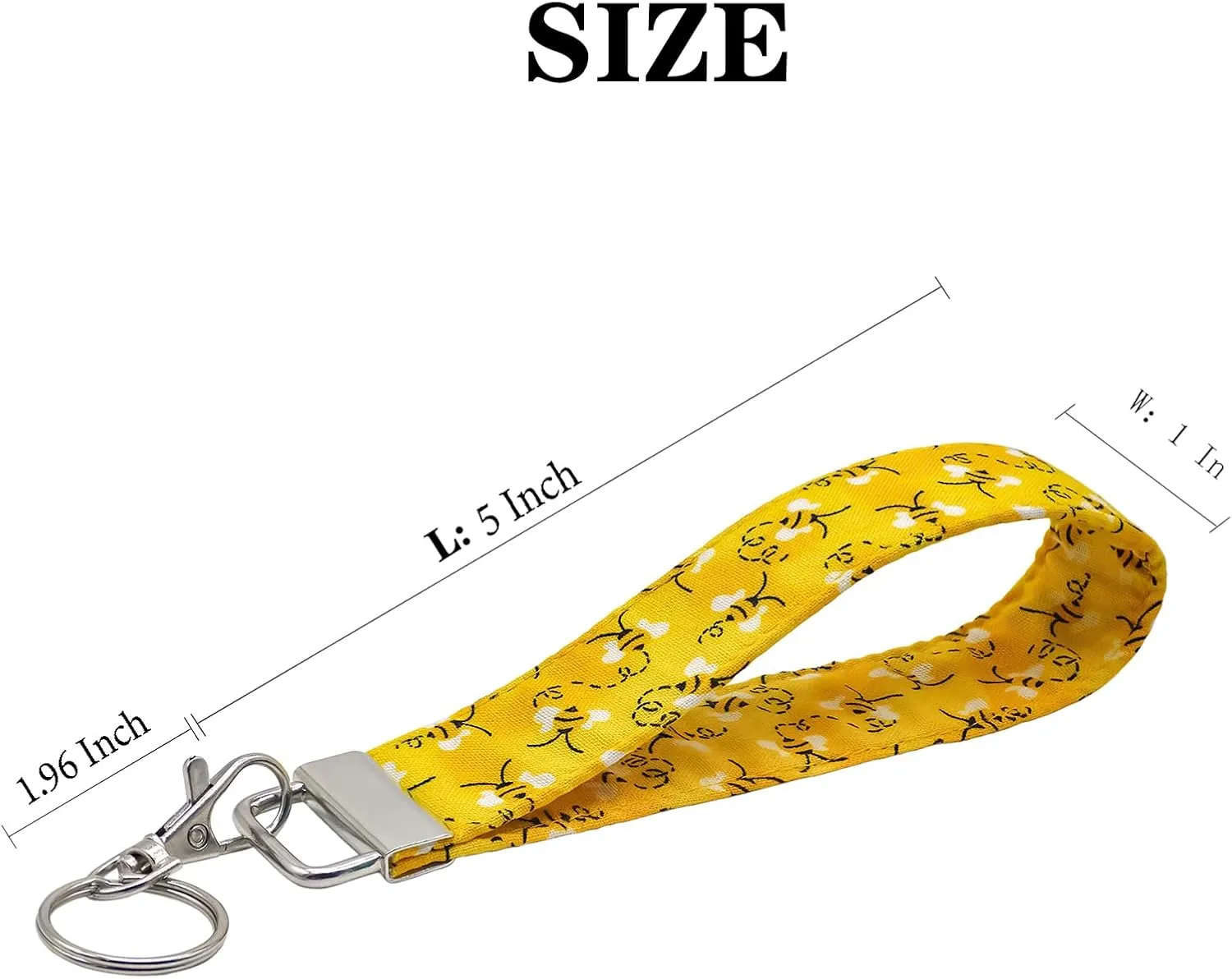 LNKRE JEWELRY Women Floral Wristlet Keychain, Hand Wrist Lanyard Key Chain Holder Work for Key Wallets