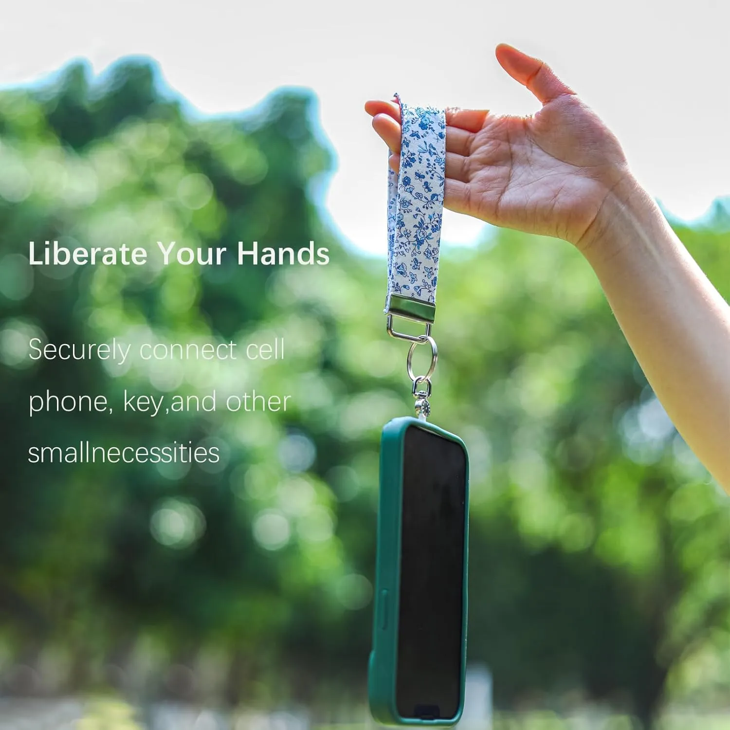 LNKRE JEWELRY Wrist Lanyard for Keys, Womens Wristlet Keychain Holder Cotton Hand Bracelet Lanyard for Phone Wallet