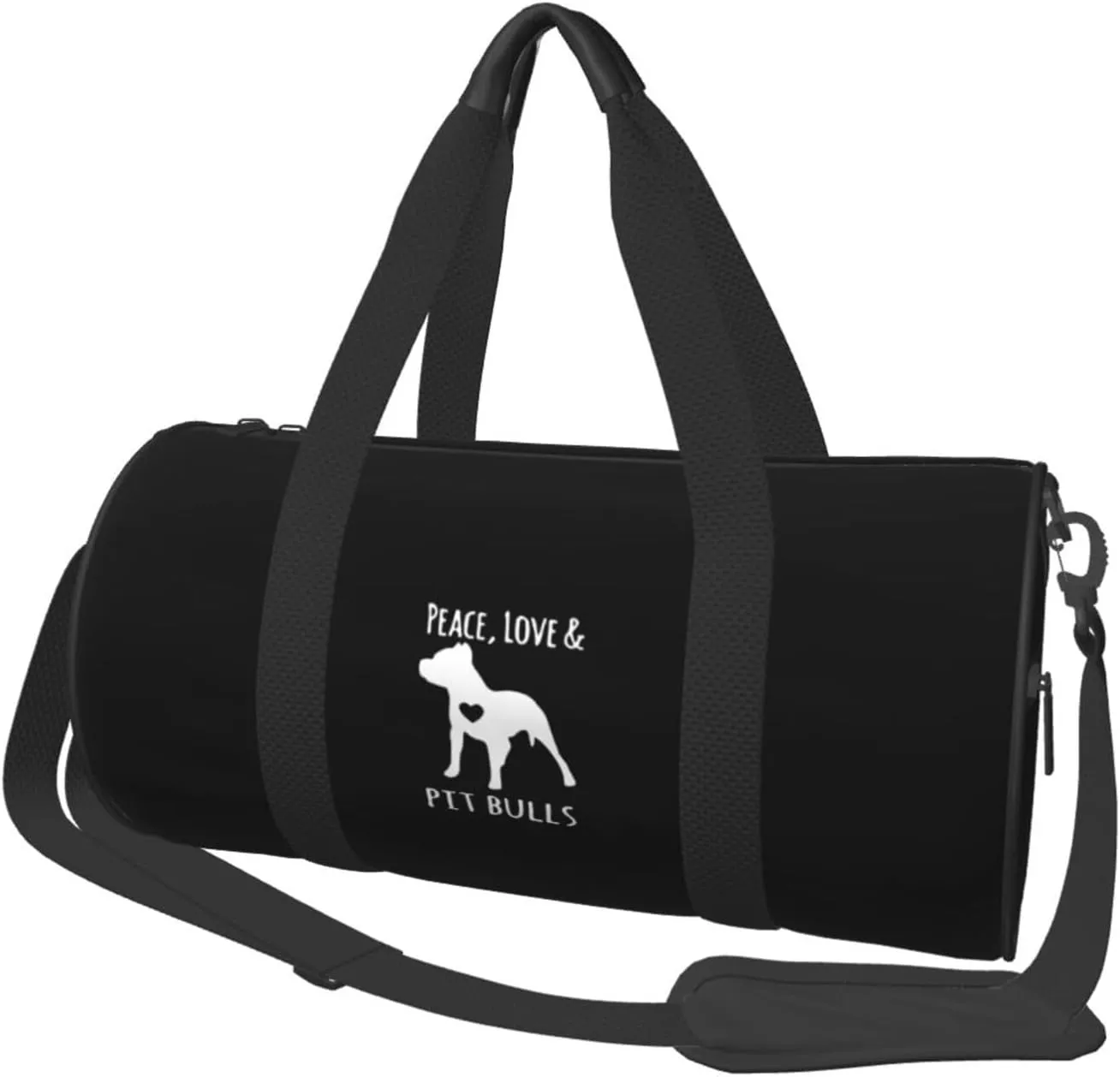 Love and Pit Bulls Convertible Garment Bag with Shoulder Strap, Carry on Garment Duffel Bag for Men Women - Rolling Foldable for Travel Luggage Bags (Black)