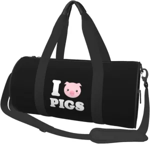 Love Pigs Convertible Garment Bag with Shoulder Strap, Carry on Garment Duffel Bag for Men Women - Rolling Foldable for Travel Luggage Bags (Black)