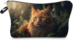 Lovely Cat Makeup Bag Cute Small Makeup Organizer Bag Travel Toiletry Zipper Pouch Birthday Christmas Gift for Cat Lovers Kitten Cosmetic Bag for Women Friends Sisters