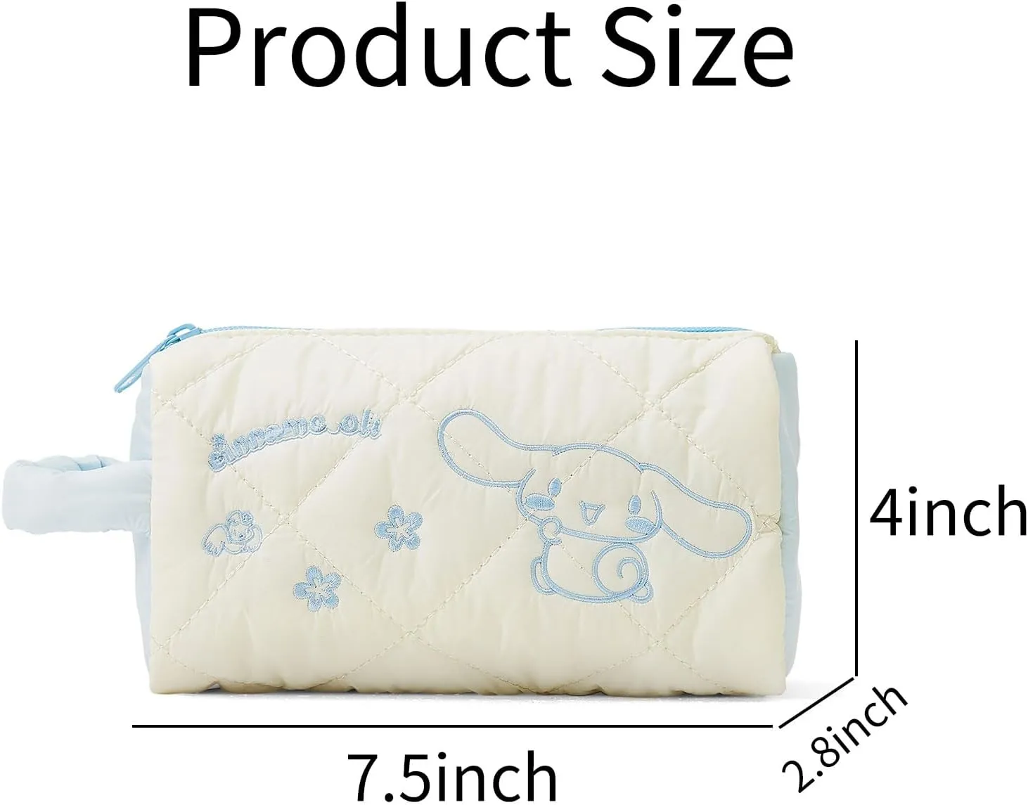 Make Up Bags for Women, Large Capacity Makeup Bag with Handle, Cute Cosmetic Bag Travel Toiletry Bag for Cosmetics Brushes Jewelry (blue)