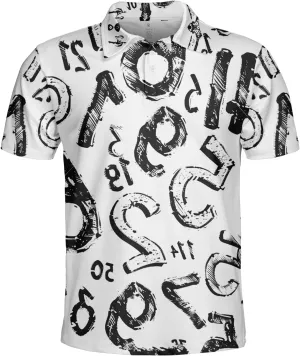 Mathematics Classroom Polo Shirts for Men-Science Subjects Golf Moisture Dry Fit Short Sleeve Shirts S75