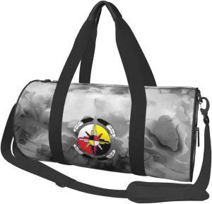 Medicine Wheel Native Americans Convertible Garment Bag with Shoulder Strap, Carry on Garment Duffel Bag for Men Women - Rolling Foldable for Travel Luggage Bags (Black)