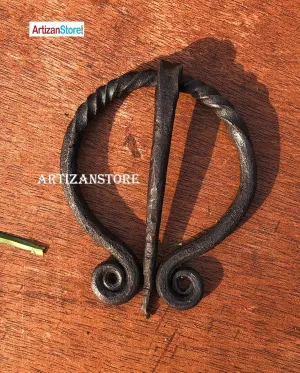 Medieval Cloak Pin, Norse Fibula Penannular Brooch, Viking cloak pin - Medieval jewelry- Viking SCA brooch - Scottish Irish Medieval Viking SCA brooch