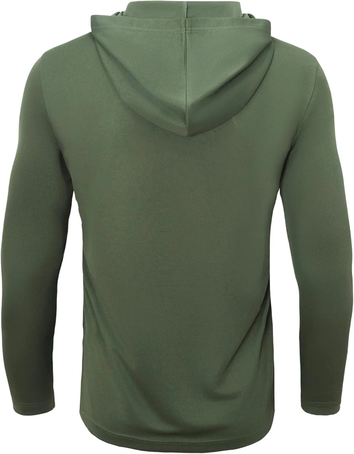 Men Hooded Long Sleeve T Shirts Pack Quick Dry Odor Protection Running Activewear Workout Performance Tee Shirts
