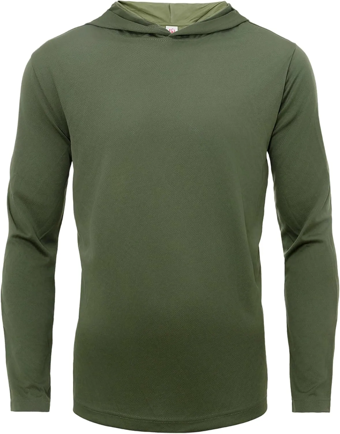Men Hooded Long Sleeve T Shirts Pack Quick Dry Odor Protection Running Activewear Workout Performance Tee Shirts