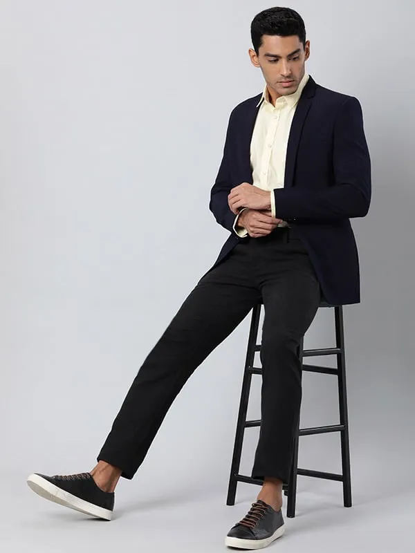 Men Solid Full Sleeve Cotton Stretch Shirt