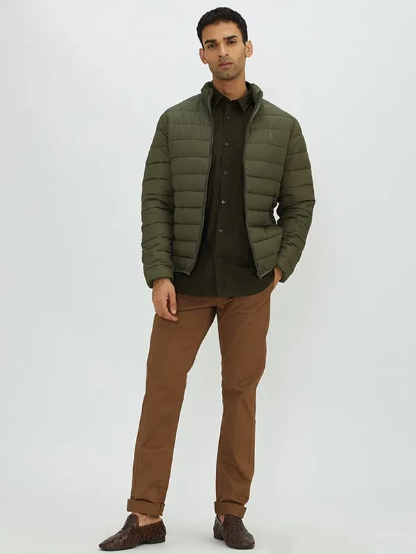 Men Solid Full Sleeve Cotton Stretch Shirt