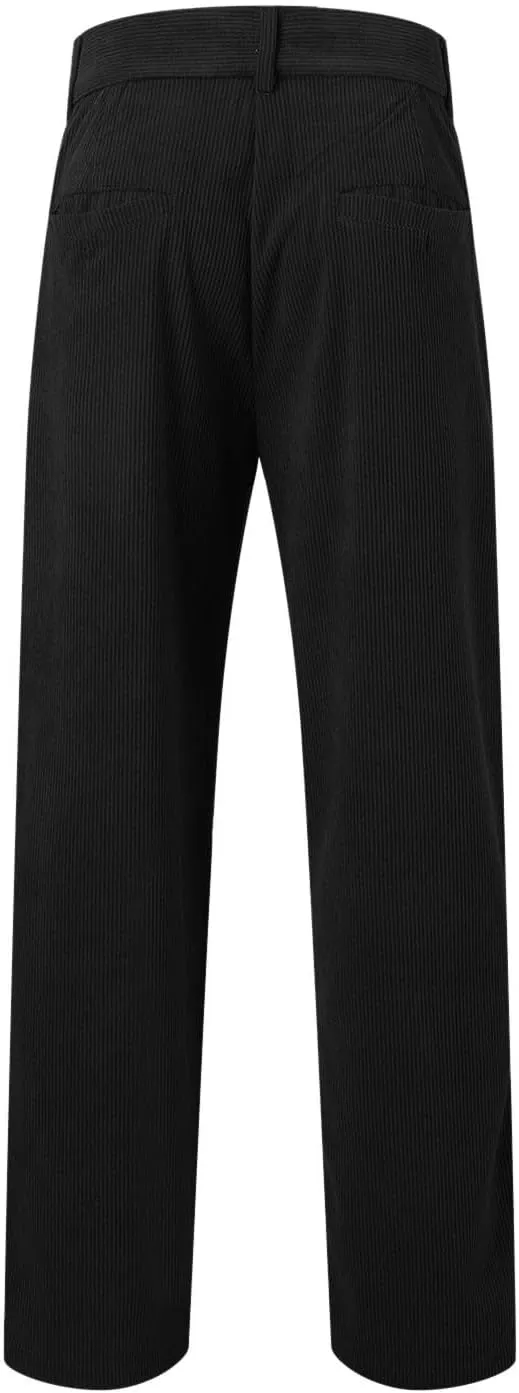 Men's Casual Pants High Waist Zip Off Straight Leg Pants Casual Slim Fit Lightweight Chino Golf Pants Pencil Trousers