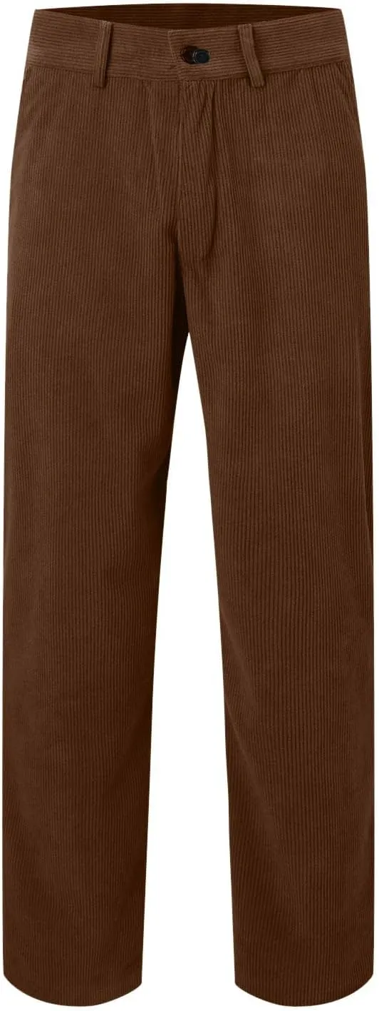 Men's Casual Pants High Waist Zip Off Straight Leg Pants Casual Slim Fit Lightweight Chino Golf Pants Pencil Trousers