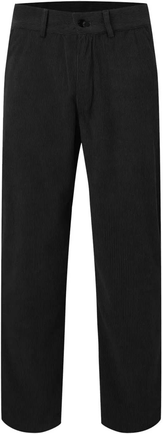 Men's Casual Pants High Waist Zip Off Straight Leg Pants Casual Slim Fit Lightweight Chino Golf Pants Pencil Trousers