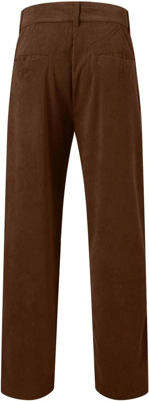 Men's Casual Pants High Waist Zip Off Straight Leg Pants Casual Slim Fit Lightweight Chino Golf Pants Pencil Trousers