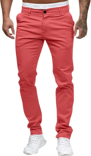 Mens Casual Pants Slim Fit Stretch Flat Front Slacks Zip Off Skinny Golf Chino Business Work Dress Pants with Pockets