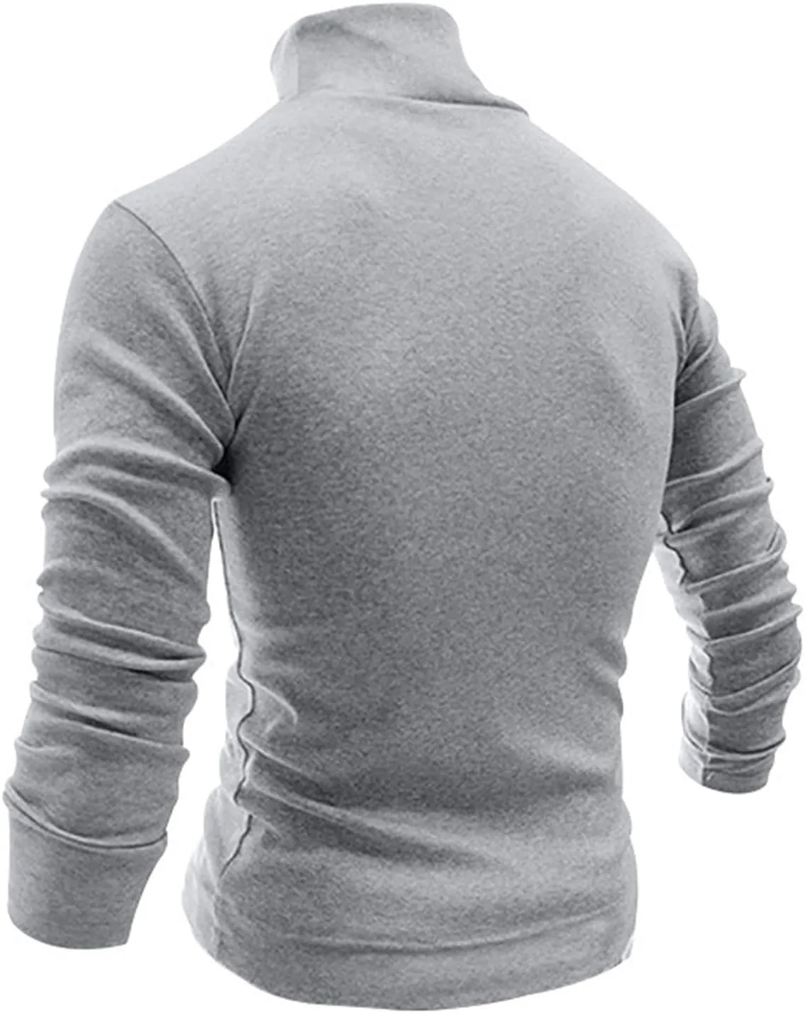 Mens Mock Turtleneck Long Sleeve Shirts Cotton Basic Layering Work Shirts Slim Fit Thermal Undershirts Tunic Tops