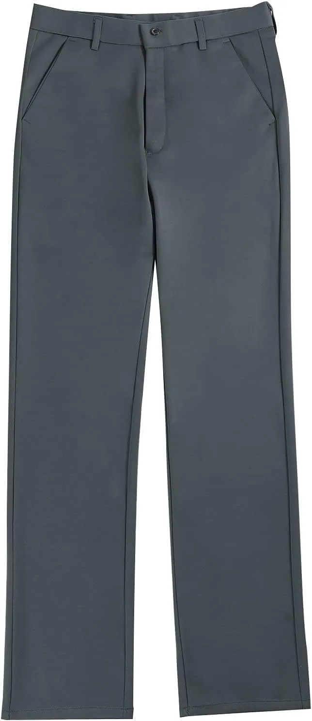 Men's Slim Fit Dress Pants Zip Up Stretchy Skinny Chinos Casual Business Work Pants Flat Front Outdoor Sports Golf Pants