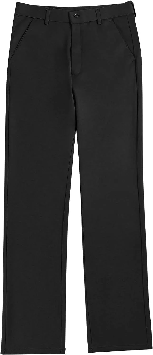 Men's Slim Fit Dress Pants Zip Up Stretchy Skinny Chinos Casual Business Work Pants Flat Front Outdoor Sports Golf Pants