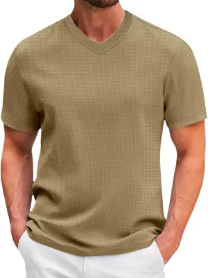 Mens T Shirts Short Sleeve Classic V Neck T-Shirt Casual Summer Basic Tee Shirt
