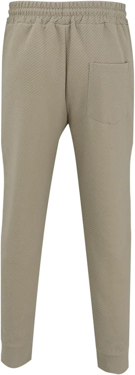 Men's Twill Texture Two Piece Set Long Sleeve Button Down Pocket Jacket Drawstring Trousers Solid Color Jacquard Loungewear