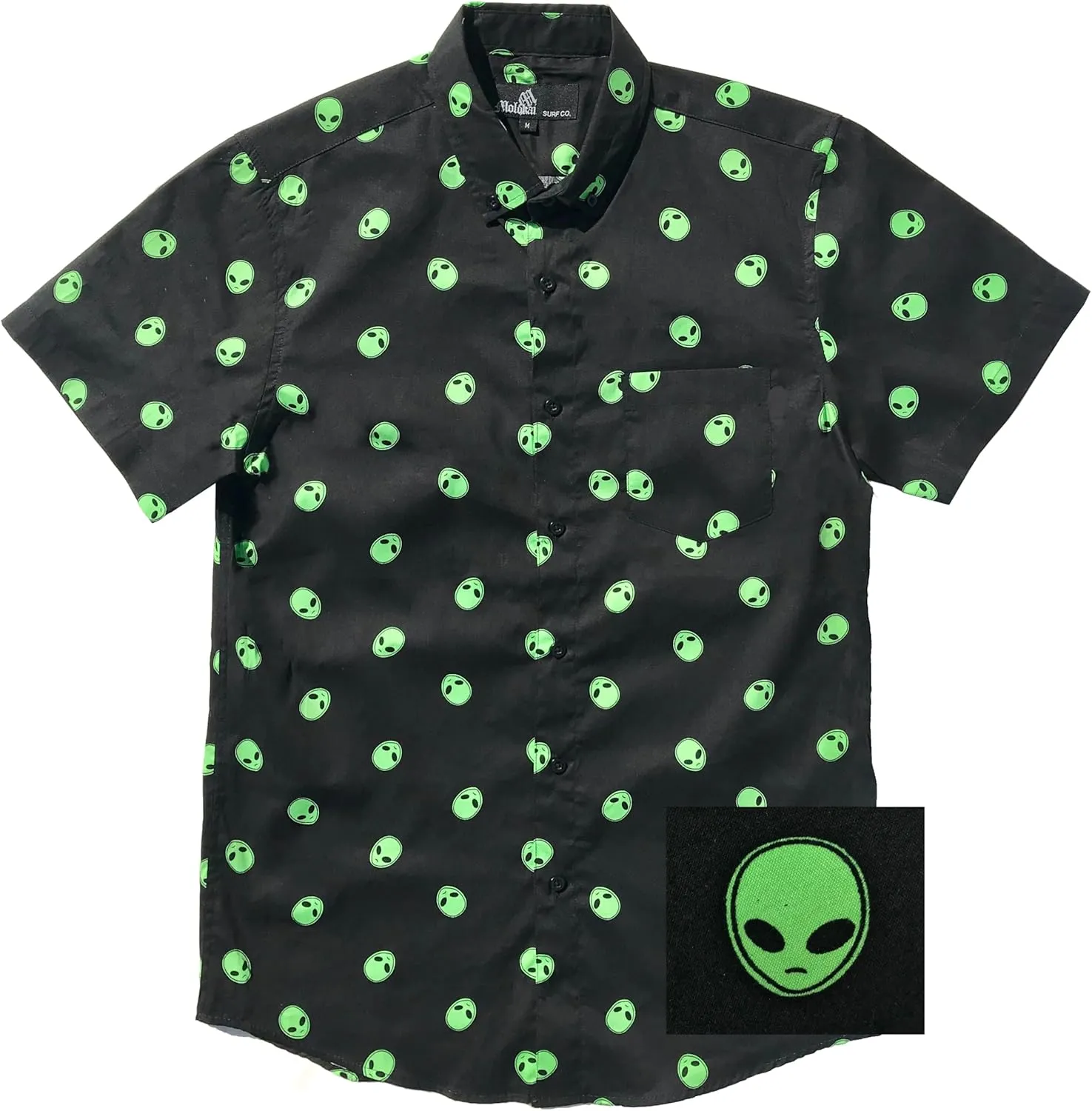 Molokai Surf Button Down Slim Fit Hawaiian Short Sleeve Shirts