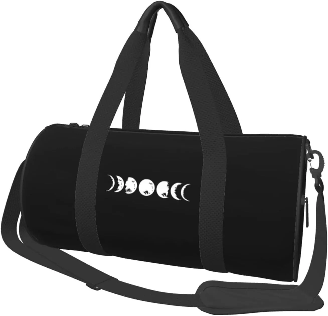 Moon Phases Convertible Garment Bag with Shoulder Strap, Carry on Garment Duffel Bag for Men Women - Rolling Foldable for Travel Luggage Bags (Black)